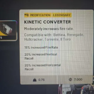 x1 Kinetic Converter