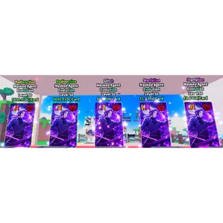 BUNDLE PACK  MASKED AGENT EVOLUTION 2 SF 2 RADIOACTICE 1 GLITCH | ANIME CARD FARM | FAST DELIVERY | CHEAP