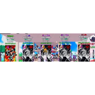 BUNDLE PACK BLACK REAPER 1 ADMIN, 2 SF, 1 GLITCH AND BLAZE SQUAD UNKNOW EVOL CARD | ANIME CARD FARM | FAST DELIVERY | CHEAP