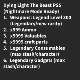 Dying Light: The Beast (Choose 1 from the list)
