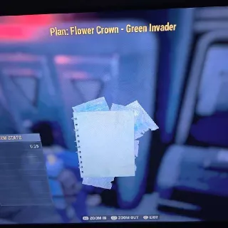 Flower Crown Green Invader