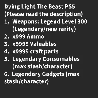 Dying Light: The Beast (Choose 1 from the list)