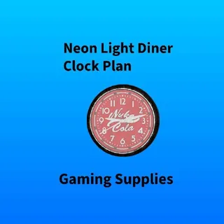 Neon Light Diner Clock