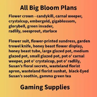 All Big Bloom Plans
