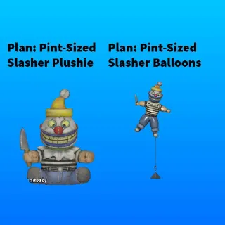 Pint Sized Slasher Plushie + Slasher Balloons
