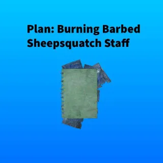 Burning Barbed Sheepsquatch Staff