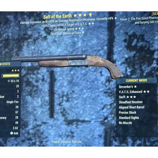 100% NATURAL DROP 4★ Salt of the Earth (Berserker's/50vhc/15fr)