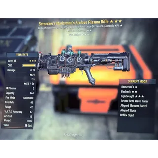 🔥 Perfectly Modded Enclave Plasma Flamer (Level 45) 🔥