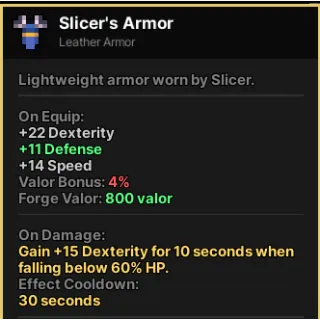 Slicer's Armor | Pixel Quest Roblox