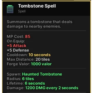 Tombstone Spell | Pixel Quest Roblox