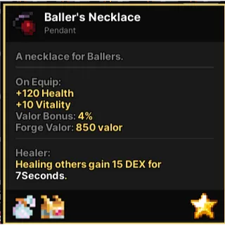 Baller's Necklace | Pixel Quest