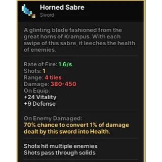 Horned Sabre | Pixel Quest Roblox