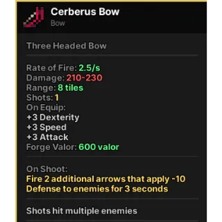 Cerberus Bow | Pixel Quest Roblox
