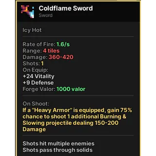 Coldflame sword | Pixel Quest 