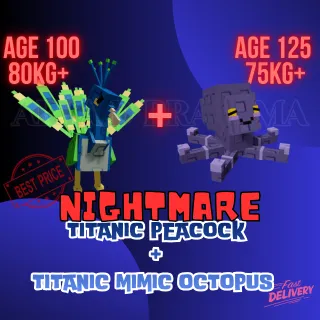 TITANIC PEACOCK 80KG + TITANIC MIMIC OCTOPUS 75KG