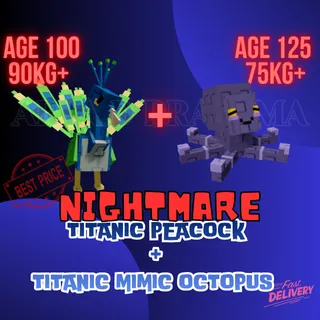 TITANIC PEACOCK 90KG + TITANIC MIMIC OCTOPUS 75KG