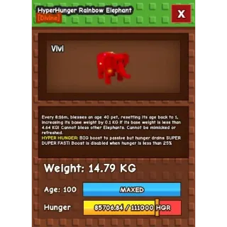 RAINBOW HATCHED ELEPHANT