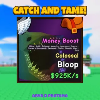 925K/s Rainbow Gold Albino Colossal Bloop - Catch and Tame