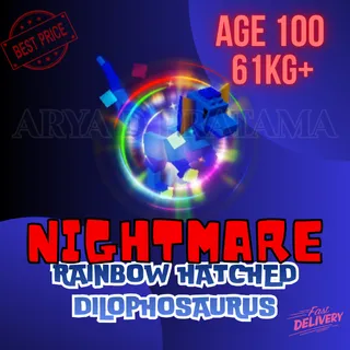 RAINBOW HATCHED DILOPHOSAURUS 61KG+