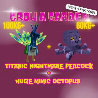 TITANIC PEACOCK 100KG + HUGE MIMIC OCTOPUS 60KG