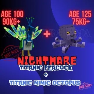 TITANIC PEACOCK 90KG + TITANIC MIMIC OCTOPUS 75KG