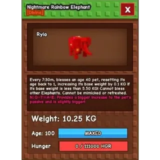 RAINBOW HATCHED ELEPHANT 