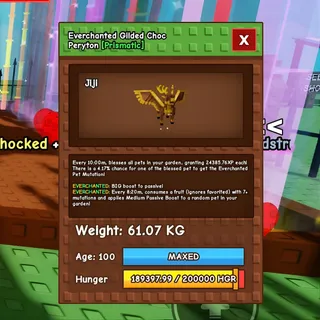 Huge Everchanted Gilded Choc Peryton