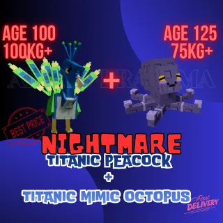 TITANIC PEACOCK 100KG + TITANIC MIMIC OCTOPUS 75KG
