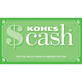 $44.00 Kohl's Cash X3 Code 15$+15$+14$