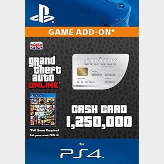 GTA Great White Shark Cash Card PS4 Key/Code EU - PS4 Games - Gameflip