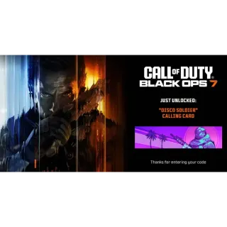 COD Black Ops 7 Disco Soldier Calling Card