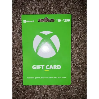 $250.00 USD Xbox Gift Card
