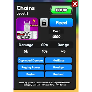 Denji (Chains) | All Star Tower Defense (ASTD)