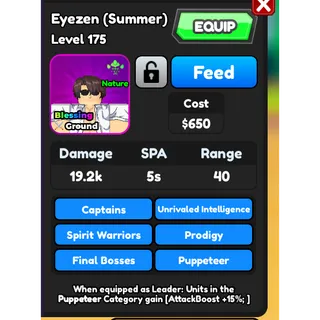 Aizen (Summer) | All Star Tower Defense (ASTD)