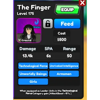 The Finger (Pieck) | All Star Tower Defense (ASTD)