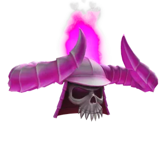 Flaming pink horned helmet