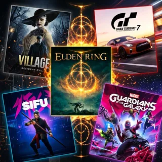 PSN Account – PS5 & PS4 | 35+ Games | Elden Ring, GT7, RE Village | Global | Full Access