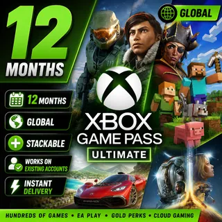 Xbox Game Pass Ultimate – 12 Months (Global) (Stackable) (Console + PC + Cloud) (Instant Delivery)