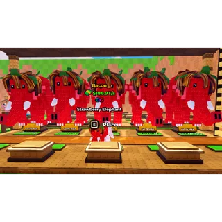 5 Bacon Strawberry Elephant MAX LEVEL | Kick a lucky block