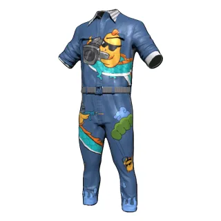 PUBG Skin Dragon Dropper Jumpsuit Blue