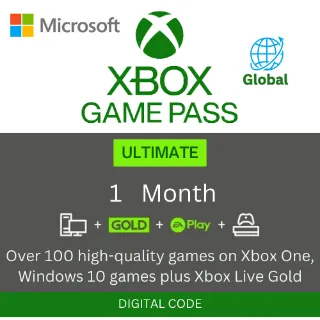 Xbox Game Pass Ultimate 1 Month | XGPU | Region Global |100% Money back guarantee | PC + XBOX + EA PLAY + GOLD