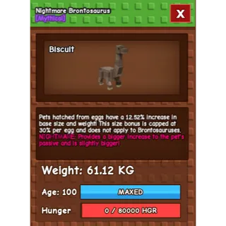 61.12 kg Nightmare brontosaurus