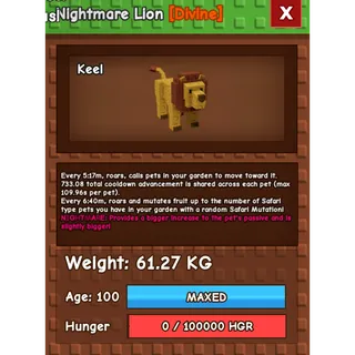 NIGHTMARE LION (61.27KG)