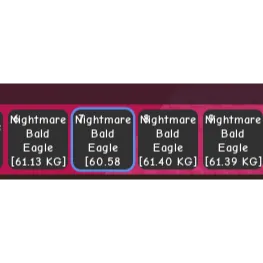 4 NIGHTMARE BALD EAGLE 60/61KG