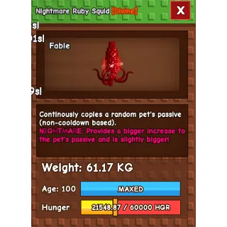 Nightmare Ruby Squid (61.17kg)