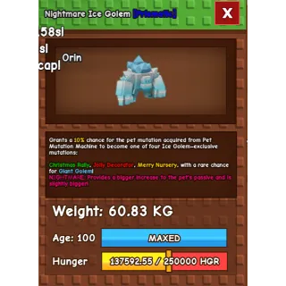 NIGHTMARE ICE GOLEM (60.83KG)