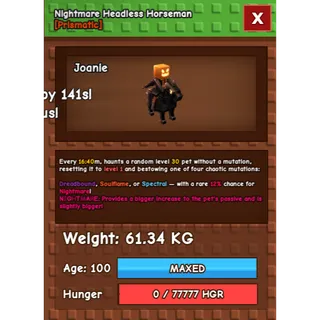 NIGHTMARE HEADLESS HORSEMAN (61.34KG)