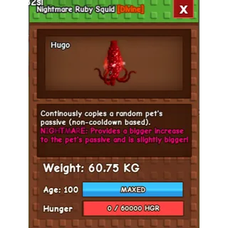 NIGHTMARE RUBY SQUID (60.75KG)