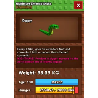Titanic Nightmare Emeral Snake (93.39kg)