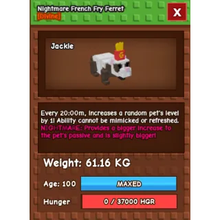 20MIN NIGHTMARE FERRET (61.16KG)